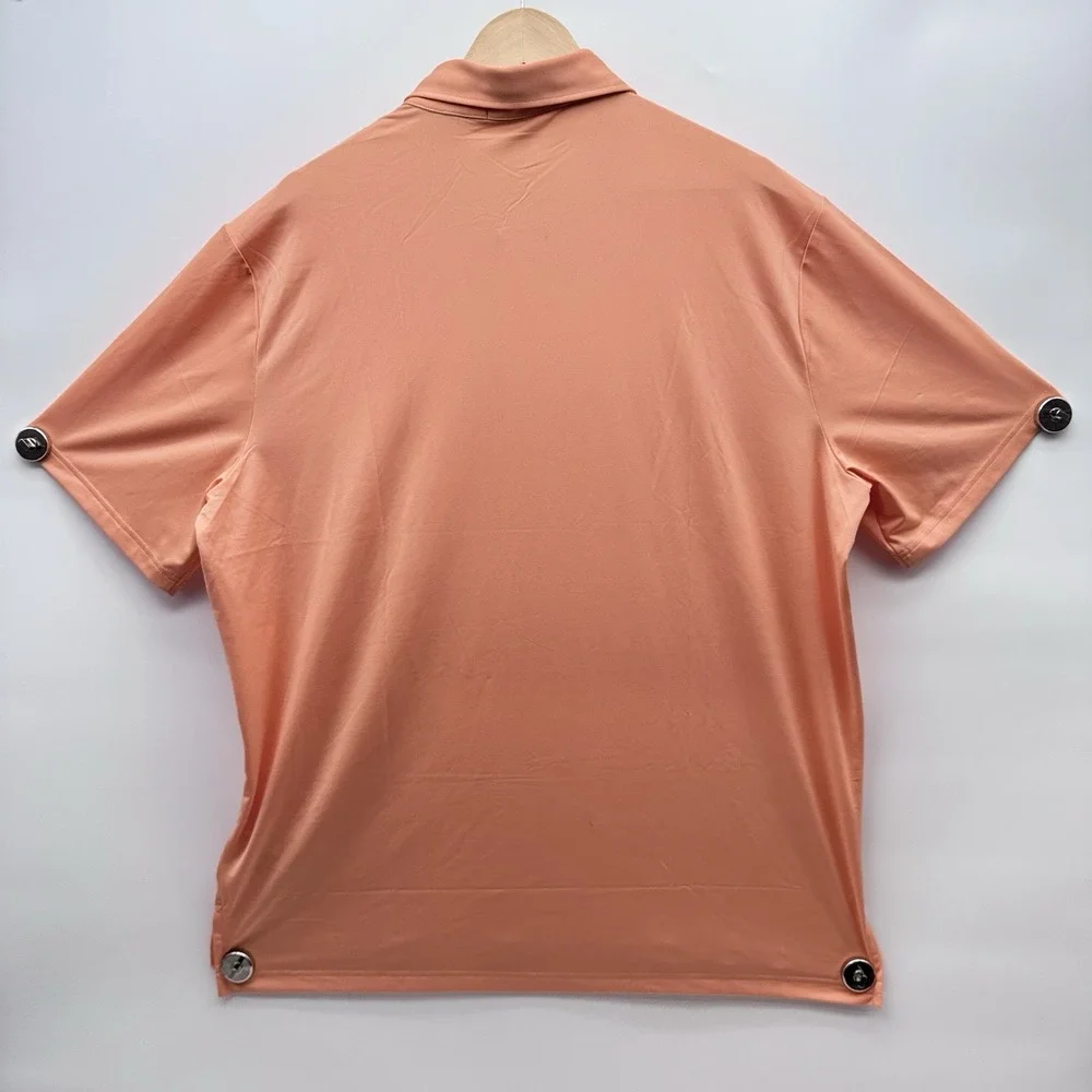 RLX Ralph Lauren Gold Concept 1 Red Mens XL Solid Golf Shirt Lightweight
